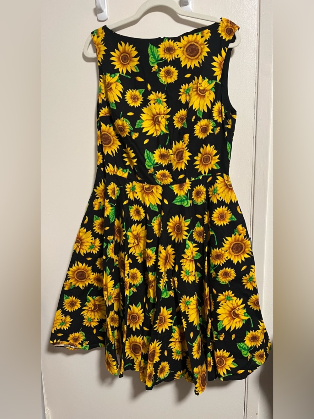 Magnolia Park Black Dress with Yellow Sunflower Accent